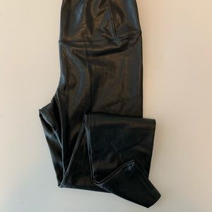 Wilfred Free Black Leather Leggings